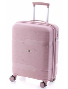 Gladiator BOXING 4-kerekes keményfedeles bővíthető kabinbőrönd 55x40x20/24cm, világos rózsaszín
