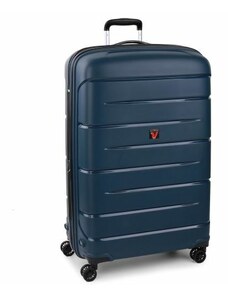 Roncato FLIGHT DLX 4-kerekes keményfedeles bővíthető bőrönd 79x50x29/32cm, sötétkék