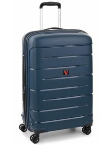 Roncato FLIGHT DLX 4-kerekes keményfedeles bővíthető bőrönd 71x47x26/29cm, sötétkék
