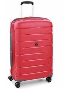 Roncato FLIGHT DLX 4-kerekes keményfedeles bővíthető bőrönd 71x47x26/29cm, piros
