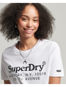 Superdry női póló Vintage Venue Interest - Fehér