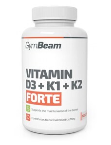 GymBeam D3+K1+K2 Forte vitamin - 120 kapsz.