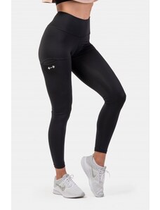 NEBBIA Active leggings magas derékkal és oldalzsebbel 402 - Fekete