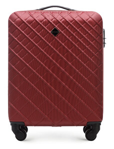 ABS kabin bőrönd ferde rácsos Wittchen, sötét vörös, ABS