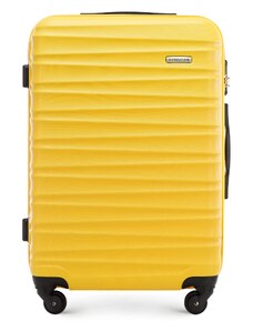 ABS bordázott Közepes bőrönd Wittchen, sárga, ABS