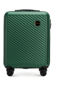 Kabinbőrönd ABS-ből átlós vonalakkal Wittchen, sötétzöld, ABS