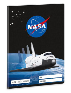 ARS UNA NASA tűzött füzet A/5, 32 lap vonalas 2.osztály (16-32), fekete, űrsiklóval