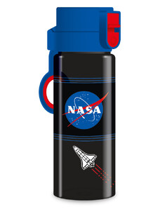 ARS UNA NASA kulacs, 475 ml, fekete, űrsiklóval, BPA free