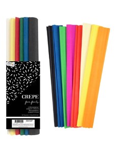 CRAFT SENSATIONS Krepp papír, 45x200cm, 8 ív/csomag, alap színek