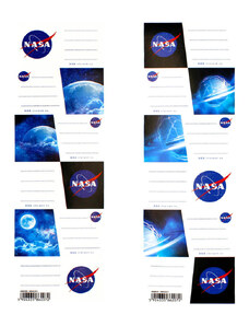 STARPAK NASA füzetcímke 6 db/ív, többféle változat