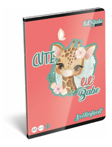 LIZZY CARD Lollipop Lil Babe tűzött füzet A/5, 40 lap szótár, zsiráf