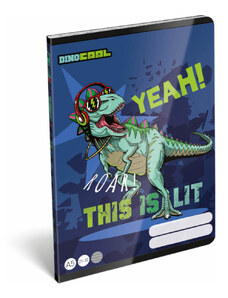 LIZZY CARD Dino Cool, Dino Roar tűzött füzet A/5, 40 lap vonalas