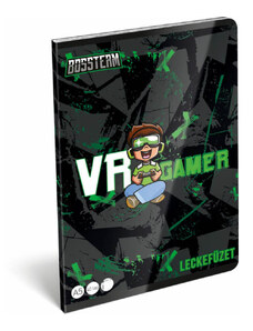LIZZY CARD Bossteam VR Gamer tűzött füzet A/5, 40 lap lecke