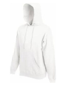 Fruit of the Loom F44 kapucnis pulóver, HOODED SWEAT, White