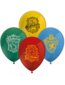 KORREKT WEB Harry Potter Hogwarts Houses léggömb, lufi 8 db-os