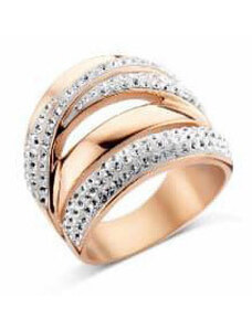 KORREKT WEB Victoria Rose gold színű fehér köves gyűrű