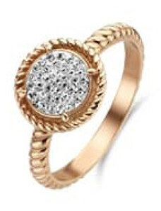 KORREKT WEB Victoria Rose gold színű fehér köves gyűrű