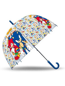 KORREKT WEB Sonic a sündisznó Gold Rings gyerek átlátszó félautomata esernyő Ø70 cm