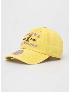 Mitchell&Ness pamut baseball sapka Los Angeles Lakers sárga, nyomott mintás