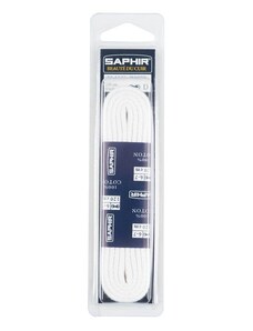 Saphir Vékony, lapos, viaszolt cipőfűző Saphir - fehér