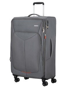 American Tourister SUMMERFUNK titániumszürke négykerekű bővíthető nagy bőrönd 124891-T491