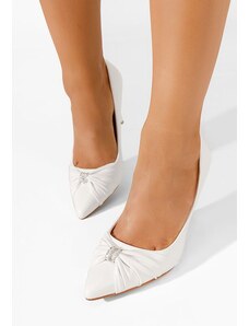 Zapatos Alisavea fehér tűsarkú cipő