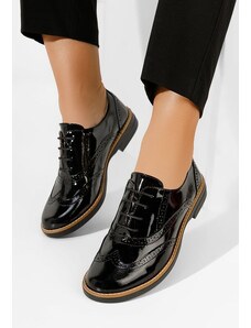 Zapatos Emily v3 fekete női brogue cipő