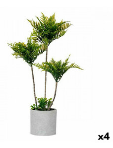 Dekor növény Pálmafa 20 x 70 x 20 cm Szürke Cement Zöld Műanyag (4 egység)