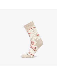 Férfi zoknik Footshop Giza Desert Socks Ecru/ Red