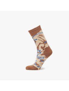 Férfi zoknik Footshop Giza Desert Basketball Socks Camel/ Blue