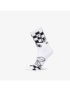 Férfi zoknik Footshop The Nju Checker Socks Black/ White