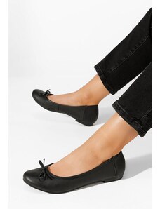 Zapatos Beriana fekete bőr balerina cipő