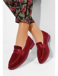 Zapatos Canberra borvörös női loafer cipő