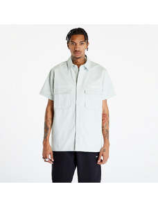 Férfi ing Nike Life Woven Military Short-Sleeve Button-Down Shirt Light Silver/ White