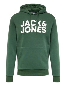 JACK & JONES Tréning póló zöld / fehér