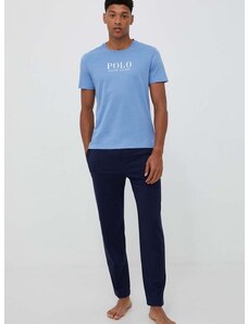 Polo Ralph Lauren pamut pizsama felső nyomott mintás