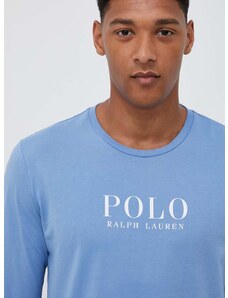 Polo Ralph Lauren hosszú ujjú pamut pizsama felső nyomott mintás