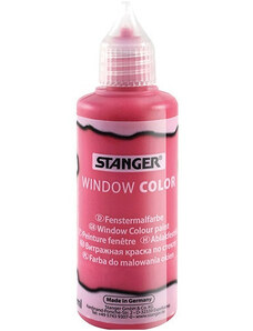Kreatív üvegmatrica festék Stanger 80 ml cseresznyepiros