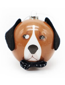 Karácsonyi gömb 6,5 cm kutya fej