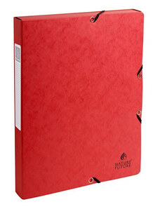 Füzetbox karton Exacompta A/4 25 mm gerinccel prespán piros