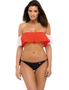 MARKO COLLECTION Narancssárga-fekete bikini fodrokkal és bojtokkal Elena Gerbera-Bianco M-519 (6)