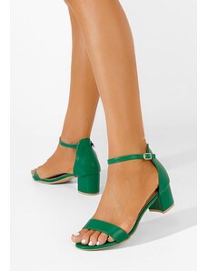 Zapatos Devora zöld vastag sarkú szandál