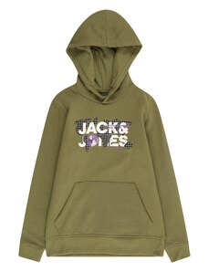 Jack & Jones Junior Tréning póló 'DUST' olíva / lila / fekete / fehér