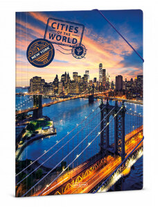 ARS UNA Világ városai Cities of the World gumis mappa A/4, New York