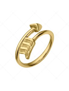 BALCANO - Arrow / Nemesacél lábujjgyűrű nyíl formával, 18K arany bevonattal