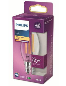 LED Gyertya Izzó Philips Equivalent E14 60 W Fehér E (2700 K)