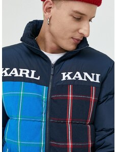 Karl Kani rövid kabát férfi, sötétkék, téli, oversize