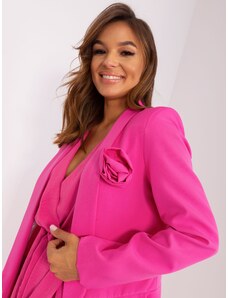 Fashionhunters Navy pink blazer without a button