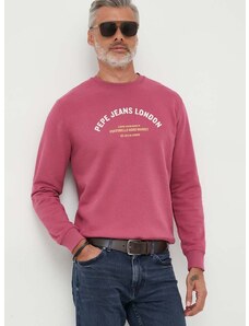 Pepe Jeans pamut melegítőfelső Medley rózsaszín, férfi, nyomott mintás