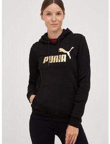 Puma felső fekete, női, nyomott mintás